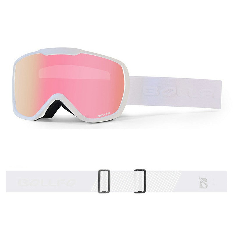 BOLLFOS BF642 Dual-Layer Anti-Fog PC+TPU Skiing Goggles for Men Women BOLLFOS BF642 Dual-Layer Anti-Fog PC+TPU Skiing Goggles for Men Women